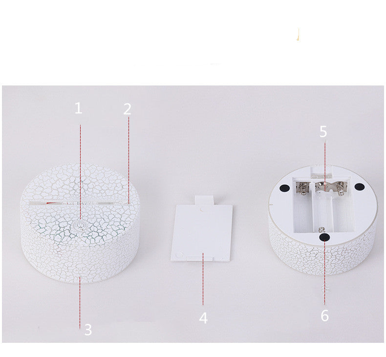 3D Lamp Illusion 16 colors remote control battery operated Time Setting Gift for birthday Christmas Wedding