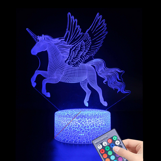 3D Lamp Illusion 16 colors remote control battery operated Time Setting Gift for birthday Christmas Wedding